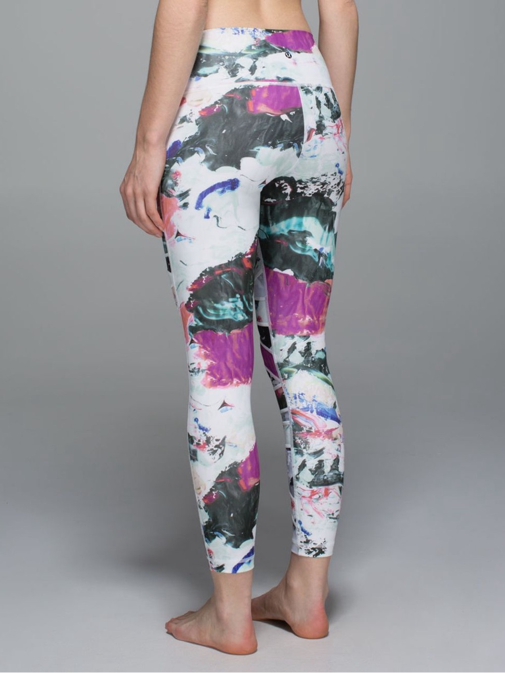 Lululemon High Times Pant Full-On Luon Pigment Wave Multi Biggie White Black 4 - Picture 3 of 11